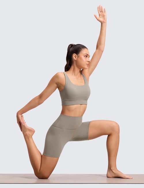 CRZ YOGA ButterLuxe Biker Shorts - High Waisted Spandex for Women | 6" Length, Perfect for Running & Yoga