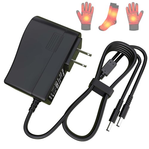 8.4V Dual Headed Charger for Heated Glove Compatible with Savior Snow Deer Sun Will Heated Gloves,Replacement for Heated Socks, Heated Vest Battery Charger(Battery not Included)