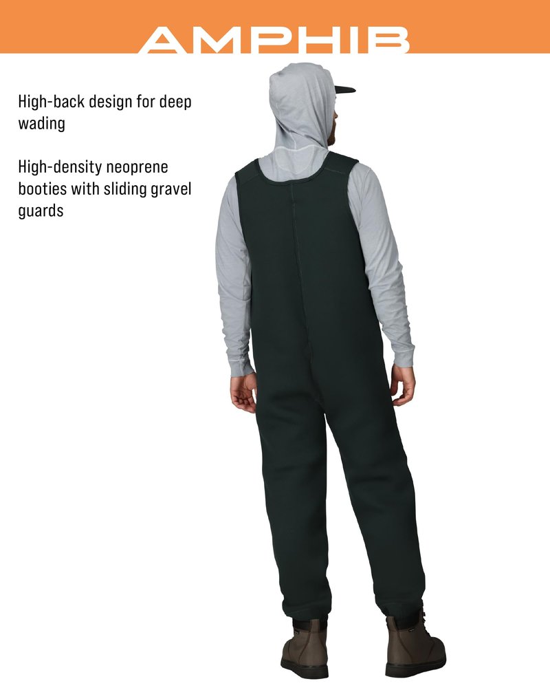 FROGG TOGGS Men's Amphib Stockingfoot Neoprene Waterproof Fishing Chest Wader for Fishing, Forest Green, Large