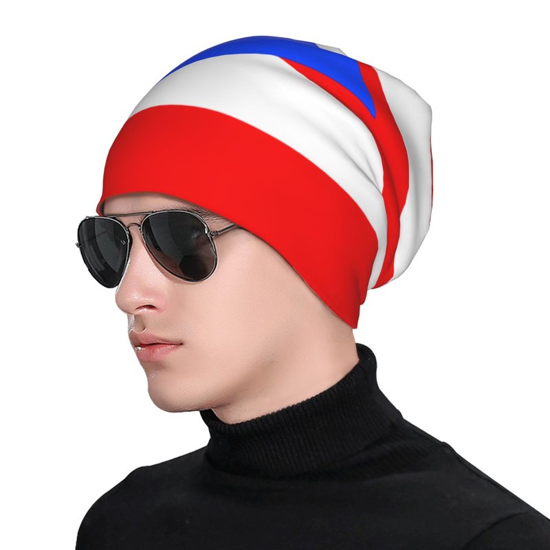 WENNGNGT Puerto Rico Puerto Rican Flag Beanie Hat Slouchy Beanies Caps Soft Sleep Cap Stretch Chemo Hats Lightweight Running Cycling Hat for Men Women