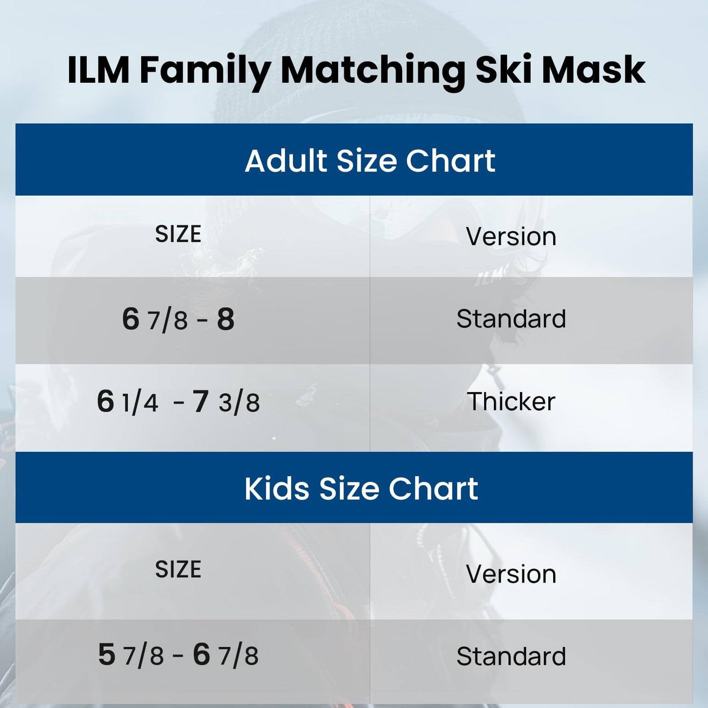 ILM Adult Motorcycle Balaclava Face Mask for Ski Model FM01A Men Women Black
