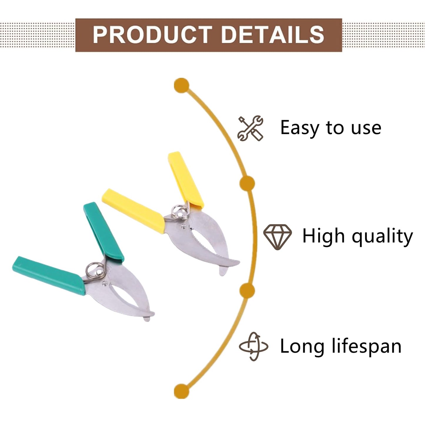 FJYXCHENXM 2 PCS Ring Barking Cutter Scissor Professional Grafting Tool Plant Cutters Girdling Shear Garden Tree Ring Cutter for Potted Plant Fruit Tree Orchard