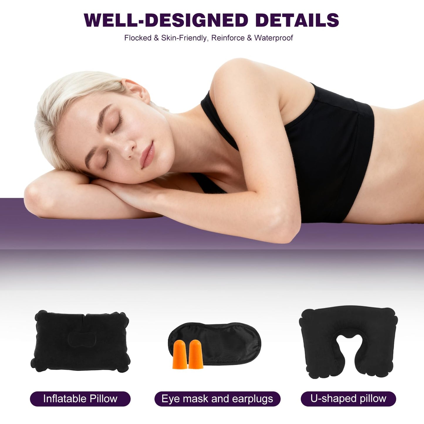 Onirii King Size Camping Air Mattress Bed with Air Pump