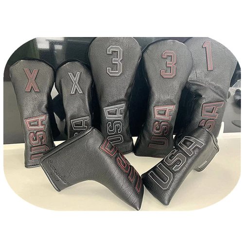 Golf Driver Head Covers,1 Wood Driver Head Cover,Golf Wood Headcovers USA in Black Thick Synthetic Leather Well-Made Durable Easy on Off Club Protective for Taylormade Titleist Callaway