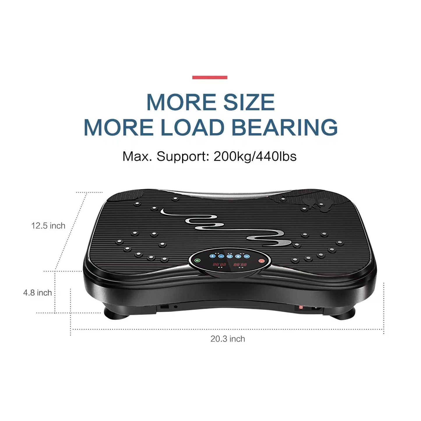 NIMTO Vibration Plate Exercise Machine Whole Body Workout Vibration Fitness Platform for Home Fitness & Weight Loss + Remote + Loop Resistance Bands, 999 Levels(Black)