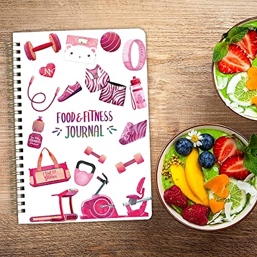 Food and Fitness Journal - 132 Pages Workout & Nutrition Log
