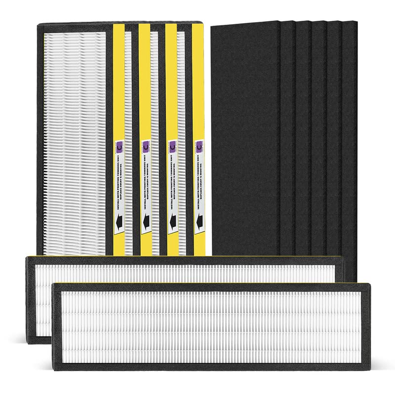 Nisreen 6 Set FLT5000 Pure HEPA Air Purifier Filter Replacement Filter Size C Compatible with Germ-Guardian True HEPA Filter C AC5000E AC5250PT AC5300B AC5350W AC5350B AC5350BCA CDAP5500