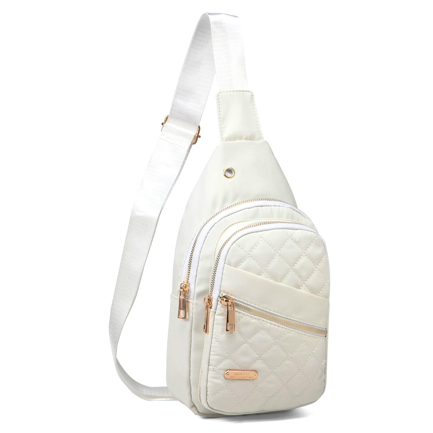 AOSTIHOT Small Sling Backpack Crossbody Sling Bag for Women, Casual Chest Daypack Cross Body for Travel Running Hiking Beige