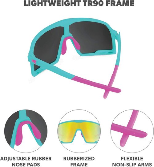 Knockaround Campeones Sport Sunglasses - UV400 Protection for Baseball, Cycling & Running | Unisex Design