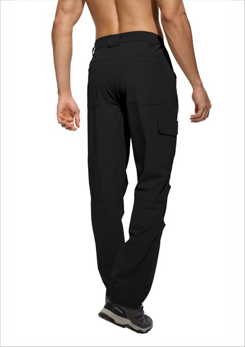 keihTrail Work Pants for Men Waterproof Lightweight Quick Dry Travel Fishing Camping Men Hiking Cargo Pants Outdoor 6 Pockets Black