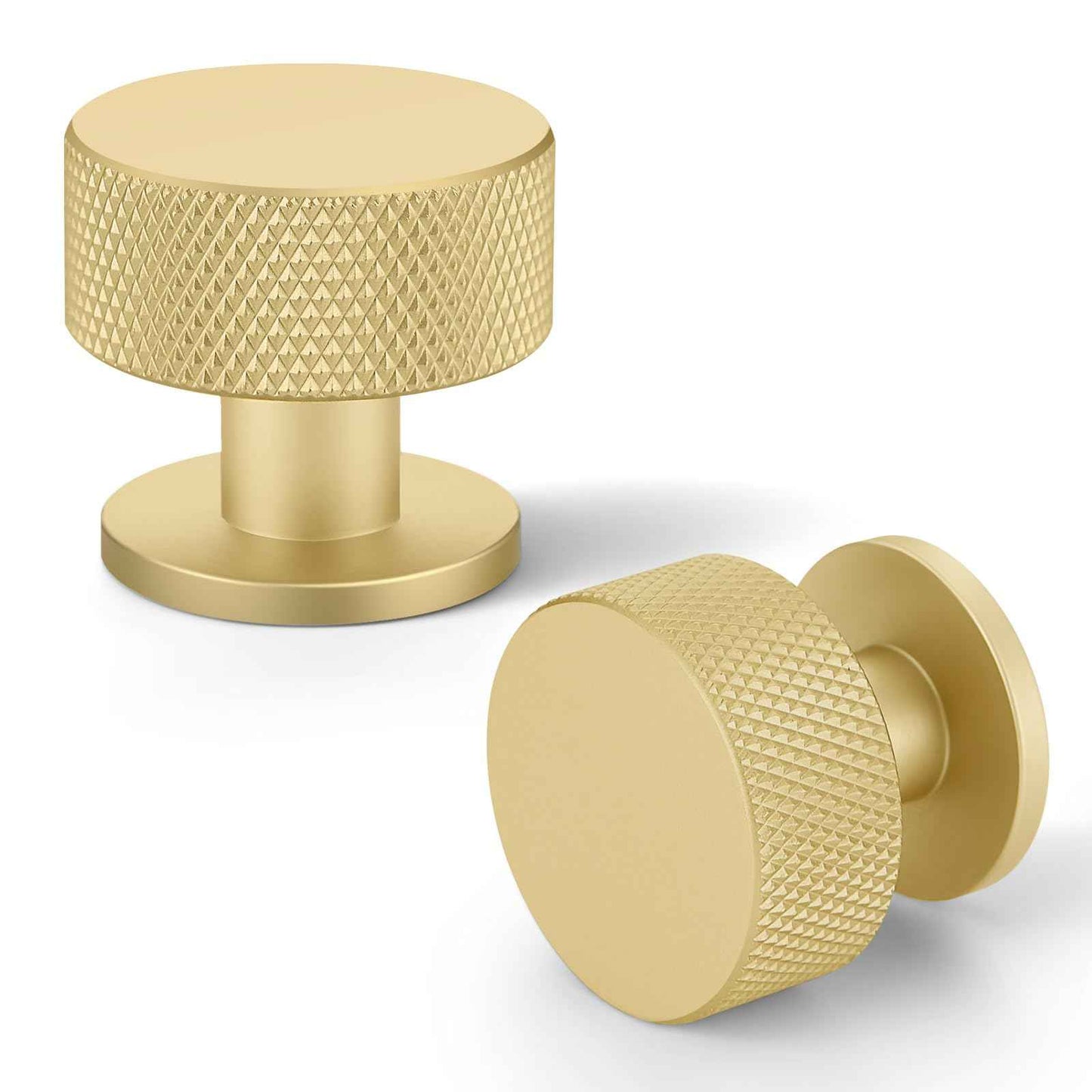 FAPUAL 10 Pack Gold Cabinet Knobs for Kitchen Cabinets & Dresser Drawers, Round Single Hole Hardware Handles Pulls, Cupboard Drawer Knob