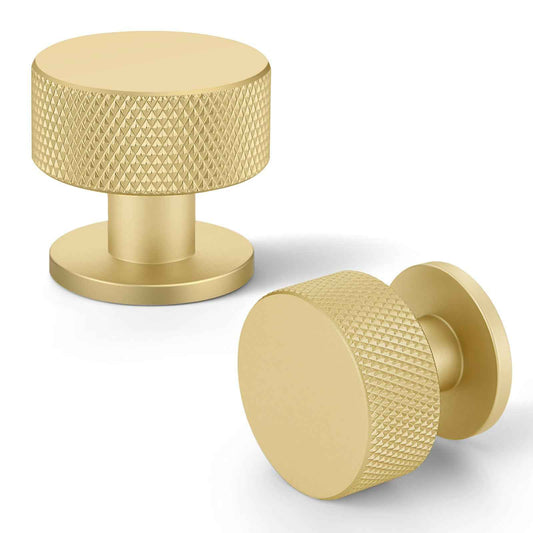 FAPUAL 10 Pack Gold Cabinet Knobs for Kitchen Cabinets & Dresser Drawers, Round Single Hole Hardware Handles Pulls, Cupboard Drawer Knob