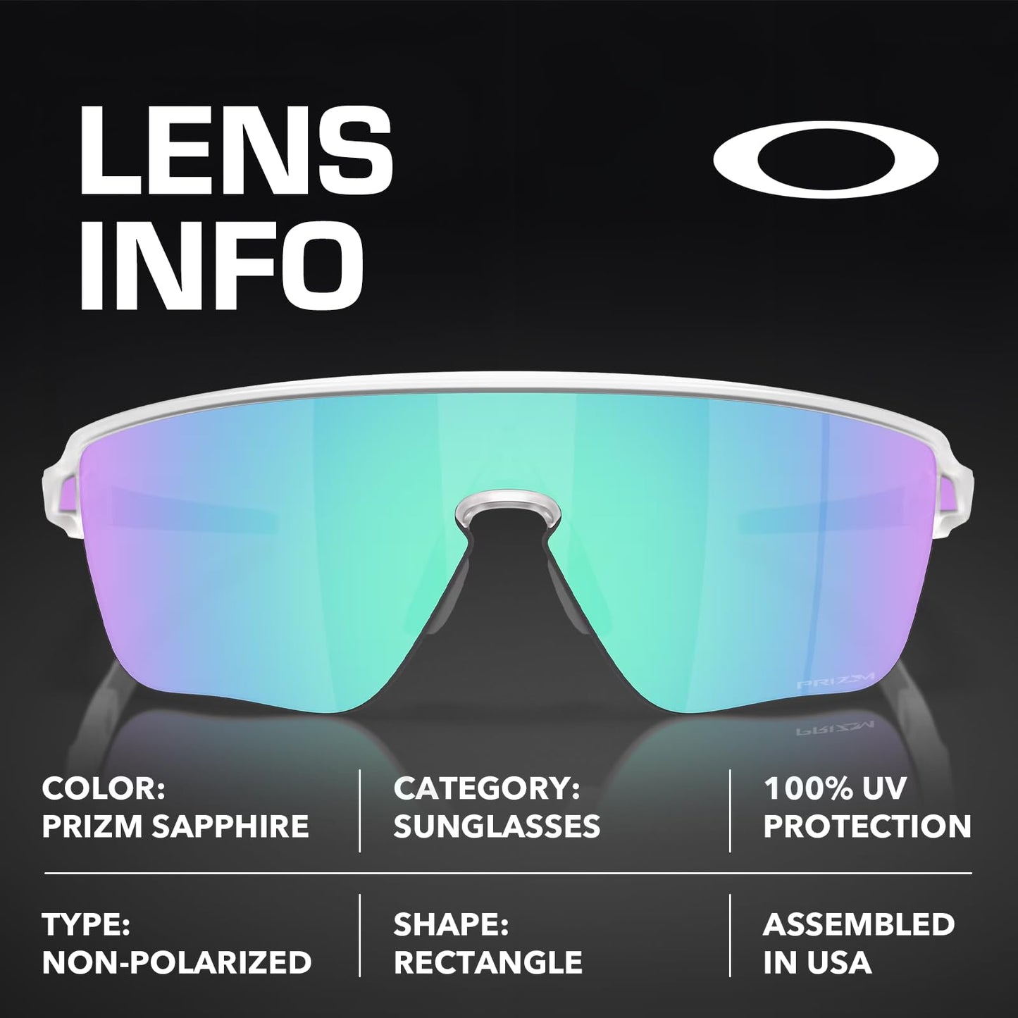 Oakley CORRIDOR SQ OO9415 Sunglasses MATTE CLEAR Frame with PRIZM SAPPHIRE Lenses With Official Eyewear Kit