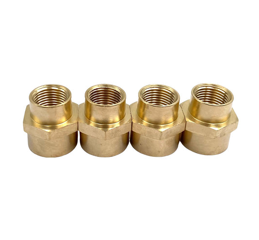 4Pcs 3/8" NPT x 1/2" NPT Female Brass Reducer Bushing,1/2" NPT Female to 3/8" NPT Female Pipe Fittings