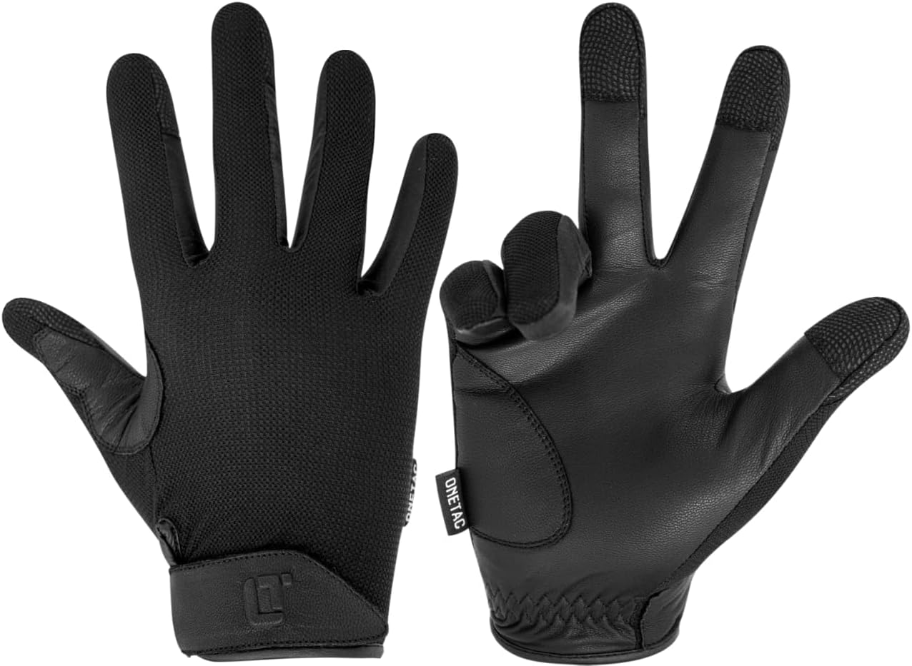 Regine Switzerland Tactical Duty Patrol Gloves - Lightweight Touch Screen, Breathable Mesh & Goat Skin Leather