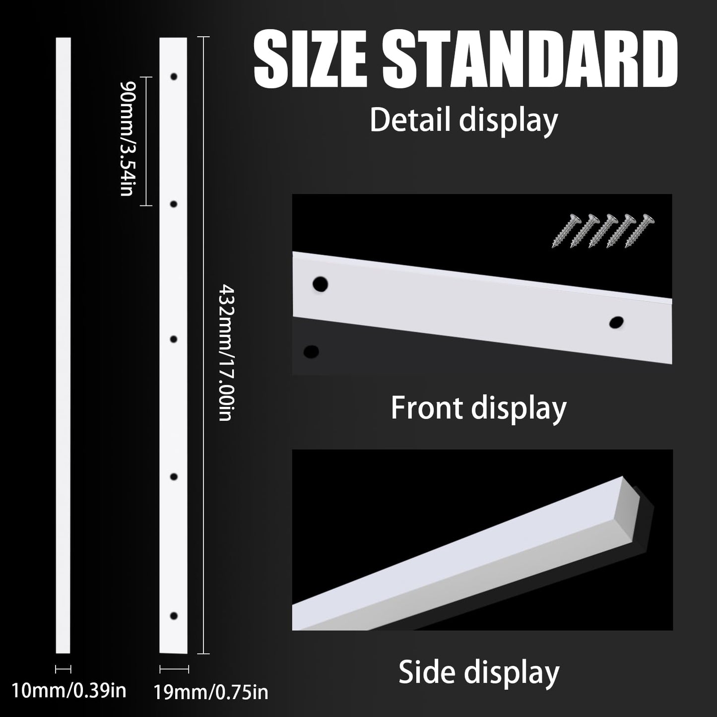 KETIPED 2 Pack Crosscut Sled for Table Saw, Miter Slot Runners, 3/4" x 3/8" x 17" Premium UHMW Miter Bar with Predrilled Holes & Screws Ideal for U Tracks, Router Table, Bandsaw, Coping Sled,MGJ-105W
