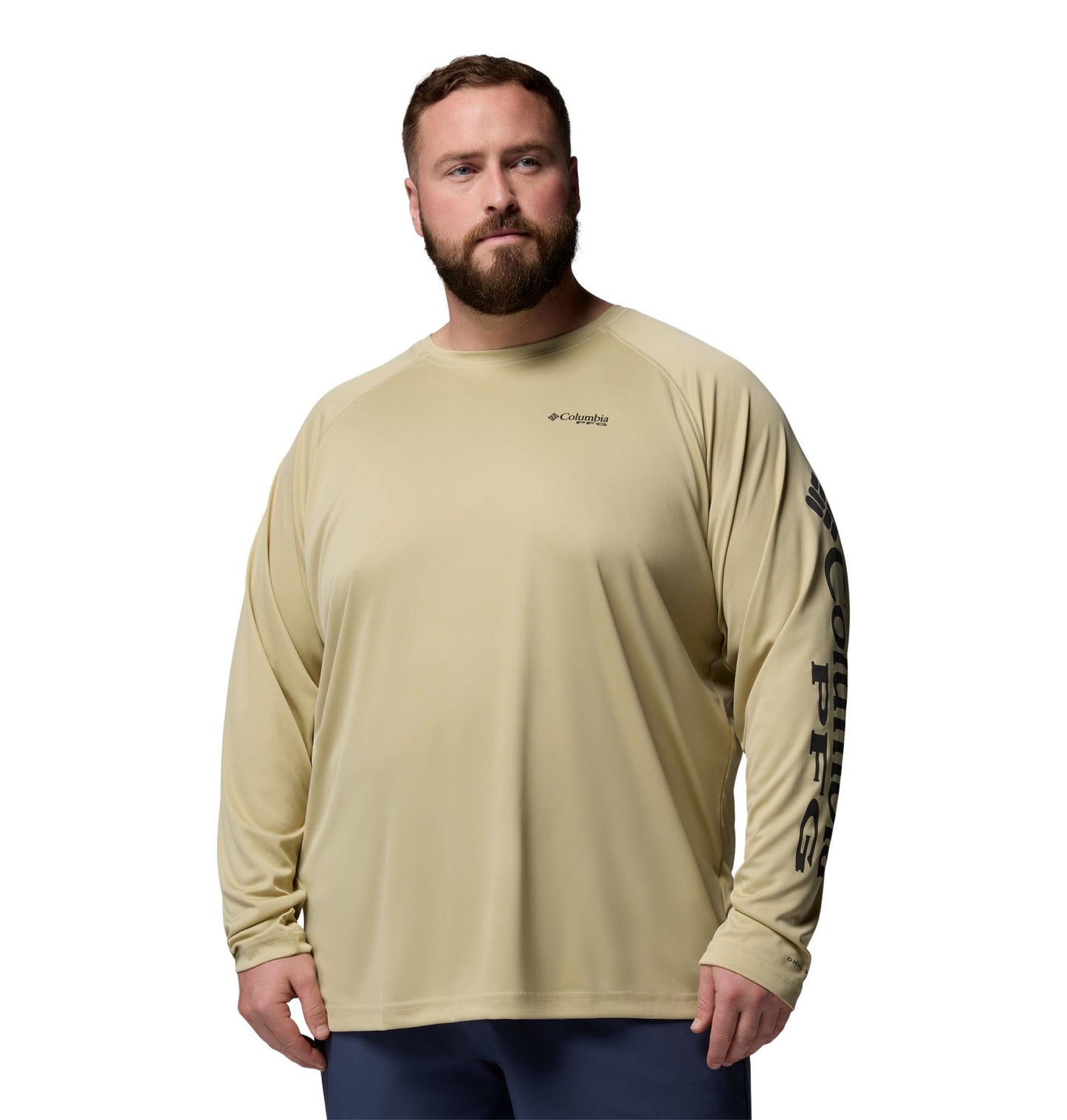 Columbia Men's PFG Terminal Tackle Long Sleeve Fishing Shirt, Serpentine/Shark Logo, 5X