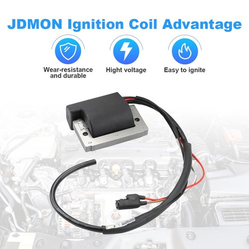 JDMON Ignition Coil Compatible with Club Car DS Golf Cart 341cc 1984 1985 1986 1987 1988 1989 Replacement for 1012520 11095