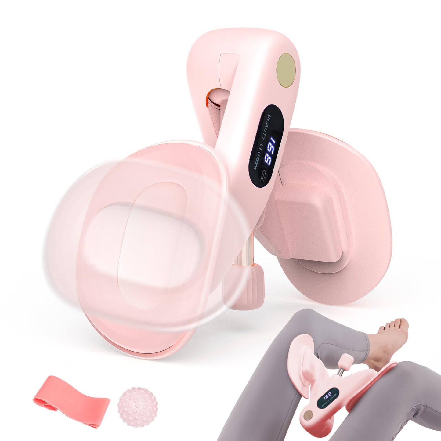 VANiGO Thigh Exerciser, Pelvic Floor Muscle Trainer, Inner Thigh Kegel Exercise Workout Equipment for Women and Men, Home Fitness Strengthen Machine for HIPS, Butt, Legs