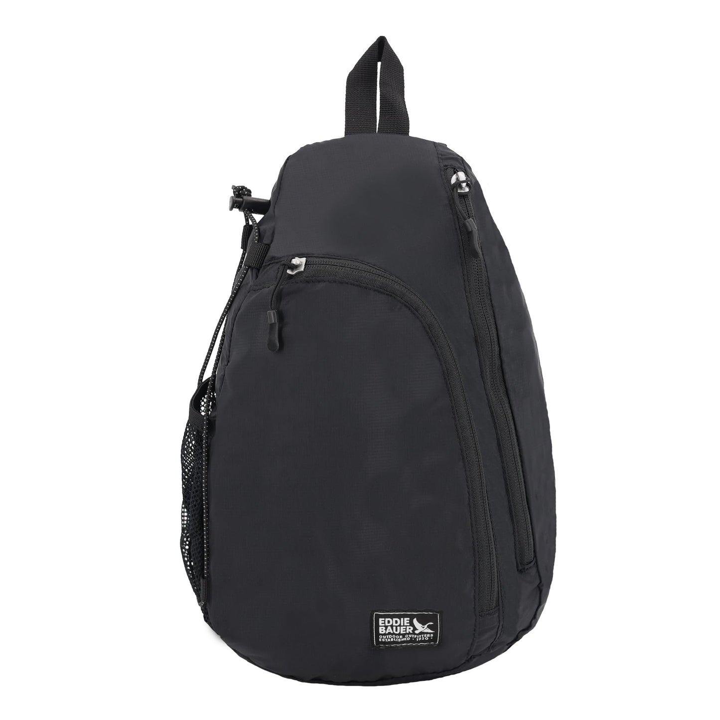 Eddie Bauer Ripstop 8L Shoulder Sling Pack with Padded Air-Mesh Adjustable Crossbody Strap for Right or Left Handed Fit - Black