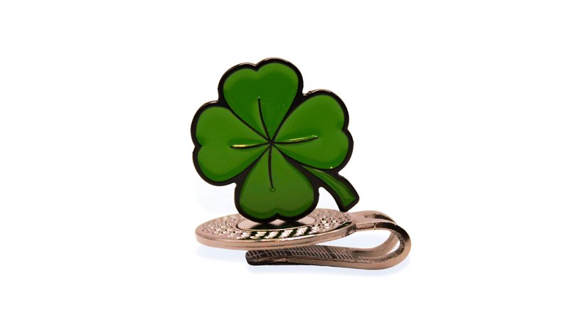 MULLIGAN HOOLIGAN Golf Ball Marker + Magnetic Hat Clip, Funny and Unique Golf Gift, Premium Quality, The Perfect for Your Favorite Golfer, Golf Accessories for Any Occasions (Four-Leaf Clover)