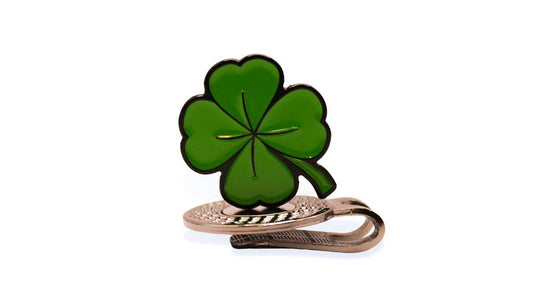 MULLIGAN HOOLIGAN Golf Ball Marker + Magnetic Hat Clip, Funny and Unique Golf Gift, Premium Quality, The Perfect for Your Favorite Golfer, Golf Accessories for Any Occasions (Four-Leaf Clover)