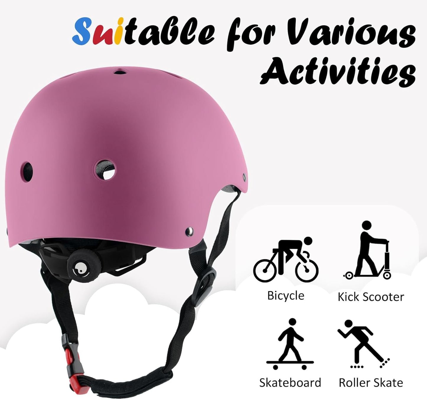 Skiennix Kids Bike Helmet - Adjustable Multi-Sport Design | Fits Toddlers to Youth, 3 Sizes Available