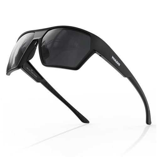 Ynaahi Polarized Sport Sunglasses for Men and Women, Ideal for Fishing Running and Driving, Wraparound UV Protection