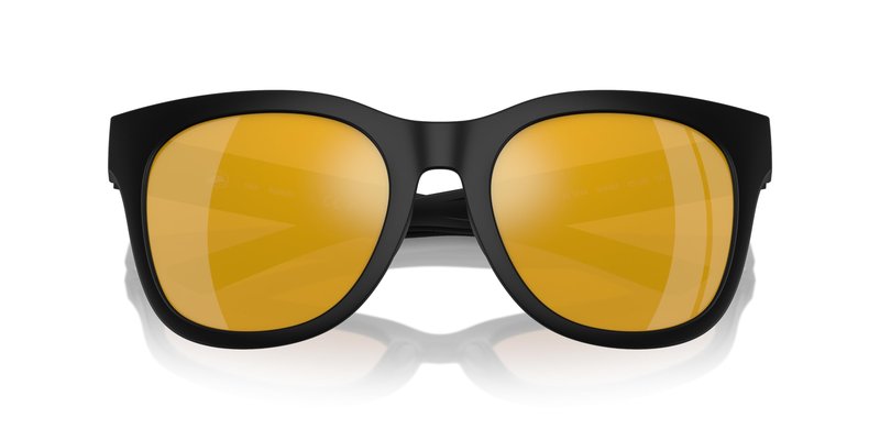 Native Woman Sunglasses Matte Black Frame, Bronze Reflex Polarized Lenses, 55MM