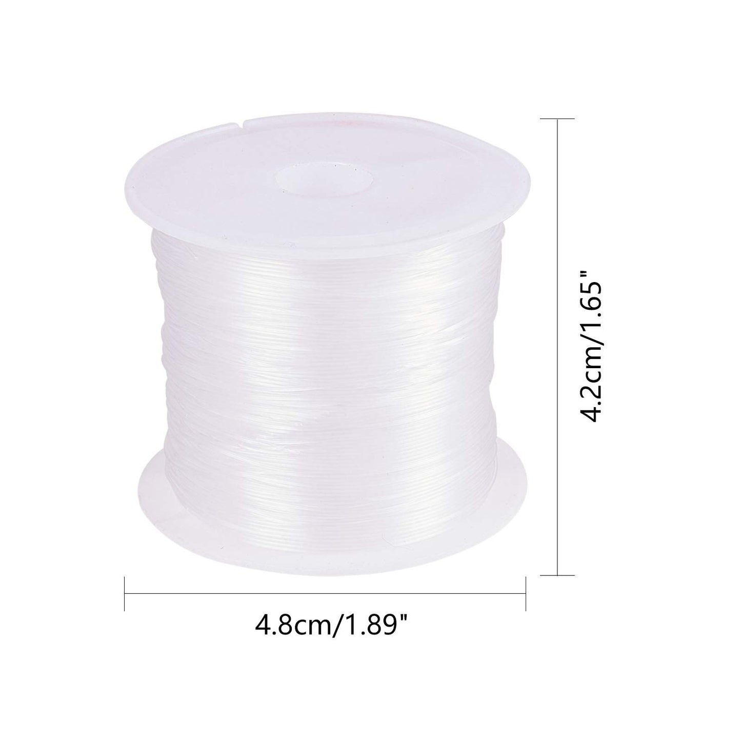 PH PandaHall 0.5mm Clear Fishing Line Invisible Nylon Thread Jewelry String Wire Beading Cords String for Christmas Party Decor, Seed Beads Jewelry Bracelet Making, 20 Yards
