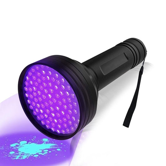 Collgene UV Flashlight Black Light, 100 LED (390 nm) Portable Blacklight Pet Urine Detector for Dog/Cat Urine, Dry Stains, Bed Bug, Battery Not Included