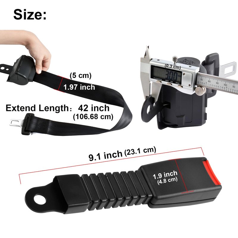 Roykaw Golf Cart Seat Belts Safety Belt Compatible with EZGO Club Car Yamaha - Great Automotive Grade Quality