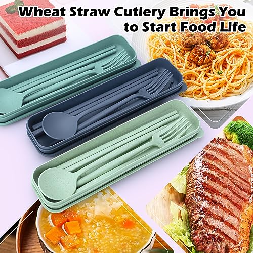 Portable Reusable Utensils Set with Case - 4 Colors