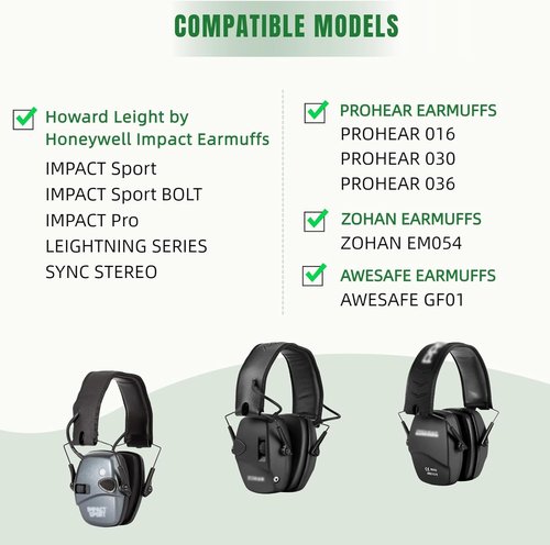 Howard Leight Gel Ear Pads - Replacement Cushions for Impact Sport, Pro, Sync & Lightning Earmuffs