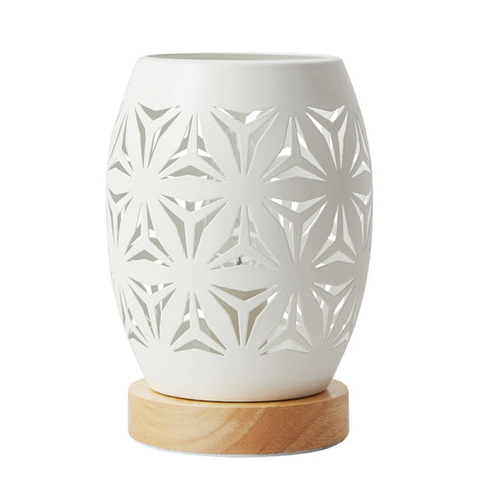 OuXean Bedside Table Lamp, Small Night Light Metal Lampshade and Wood Base, E12 40W Desk Lamp for Bedroom Living Room Home Decor Office Restaurant Bar, White, Without Bulb