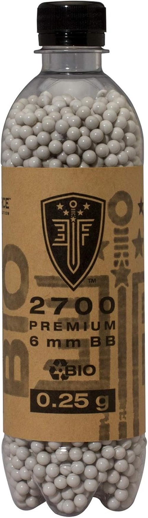 Elite Force Biodegradable 6mm Airsoft BBs - Premium .25 Gram, 2700 Count for Eco-Friendly Play