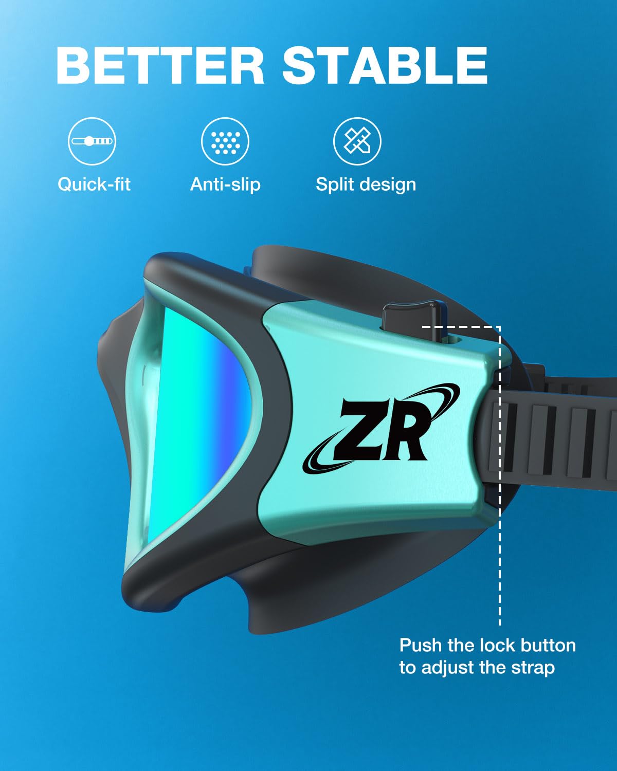 ZIONOR Swim Goggles, G1 MAX Polarized Anti-fog Swimming Goggles for Men Women Adult, UV Protection Leakproof Easy Adjustable Strap for Indoor Outdoor Swimming (Polarized + Gold)