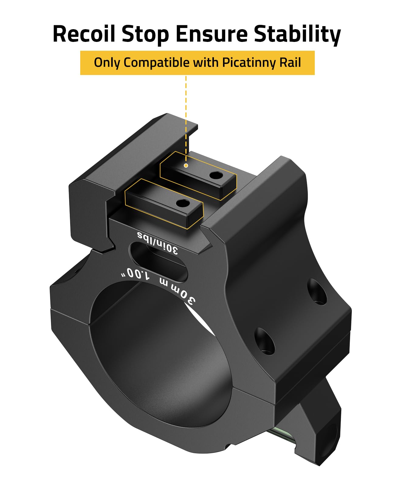 CVLIFE 30mm Scope Rings - Precision Medium Profile Scope Mount with Level Bubble for Picatinny Rails - 2 Pieces