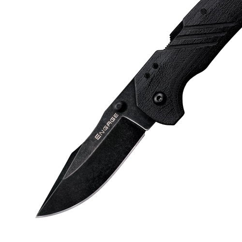 Cold Steel CS-FL-30DPLC-10B: 3" Engage Aus10A / 3" Clip Point Blade / 2.4Mm Thick, Black/Grey