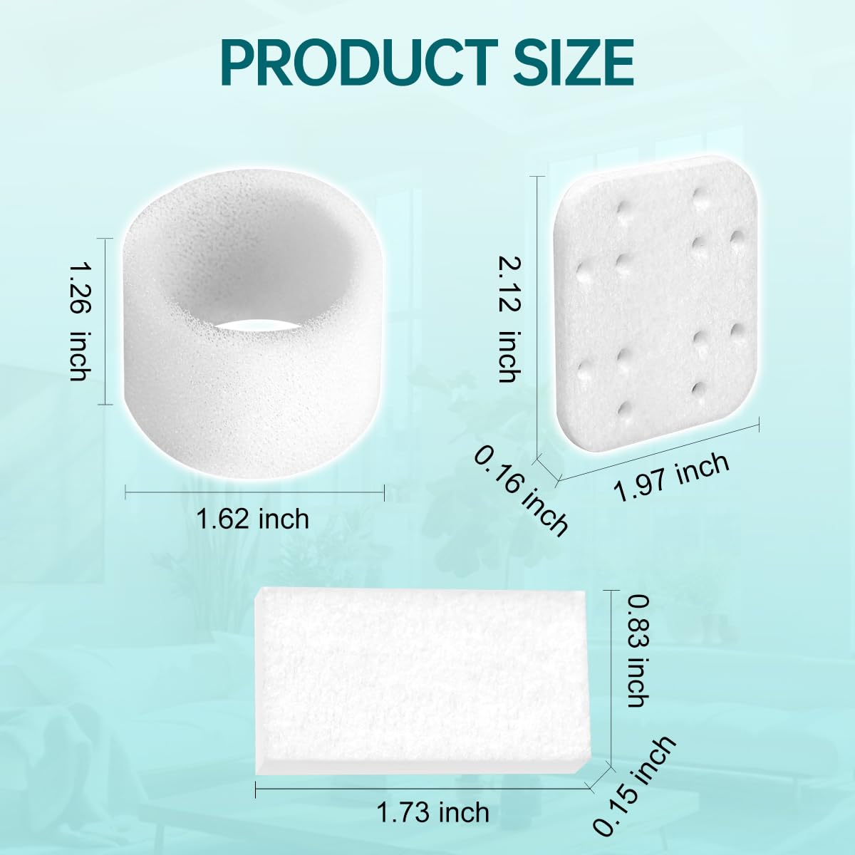 Replacement Filters Compatible with LEVOIT LV600S LV600HH OasisMist450S 12 Pack Absorption Pads + 12 Pack Humidifier Replacement Filters + 12 Pack Aroma Pads