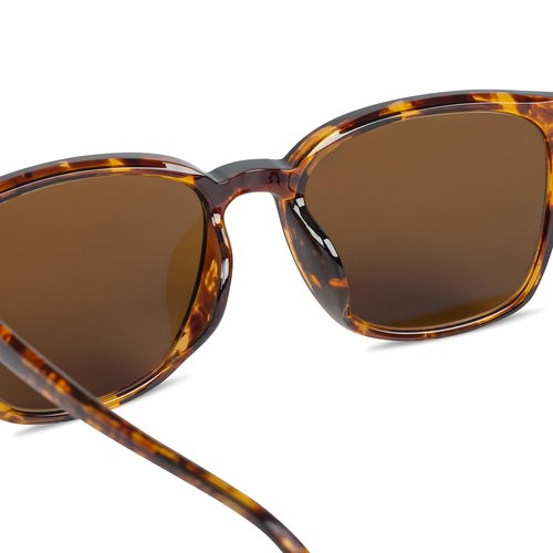 B.N.U.S Scratch-Resistant Polarized Sunglasses with Corning Glass Lenses for Superior Clarity and UV Protection (Tortoise Frame/B-15 Polarized, Polarized)