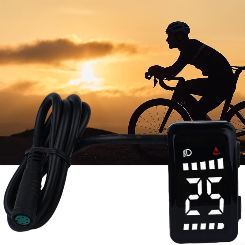 Electric Bike LCD Display, LCD Display Meter, DZ40 LCD Display E Bike Screen, E-Bike Display Meter Control Panel Electric Scooter Panel Screen for Electric Bikes
