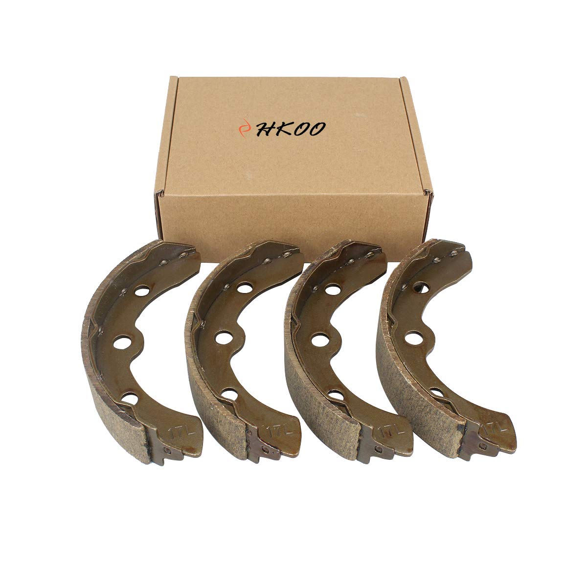Golf Cart Brake Shoes，HKOO Golf Cart Brake Shoes for Club Car DS G&E & Carryall 1981-1994, EZGO G&E 1982-86 and for Yamaha G&E G11979-81 1011433 1011463 - Set of 4 (4-Long)