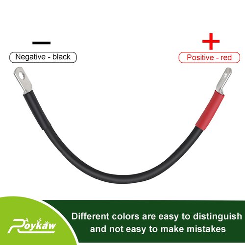 Roykaw 4 Gauge Golf Cart Battery Cables Fits Club Car Precedent 2008-Up 48 Volt Models, Heavy-Duty Pure Copper Tin-Coated Cable Lugs, Anti-Corrosion/Anti-Oxidation, 5 Pieces Set
