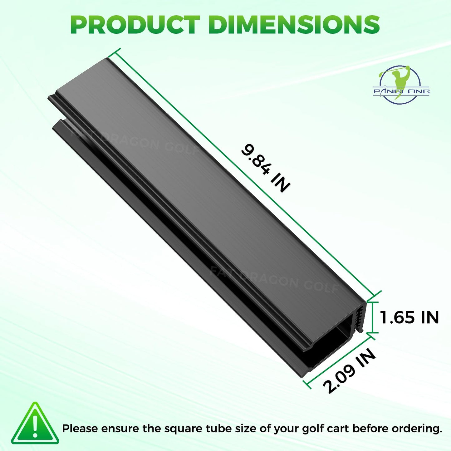 Panglong EZGO RXV Windshield Clips-2Pcs, Golf Cart Windshield Sash Clips for 1-1/4" Square Tube, Fit 2008-up EZGO RXV Golf Cart, OEM# 613136 603852