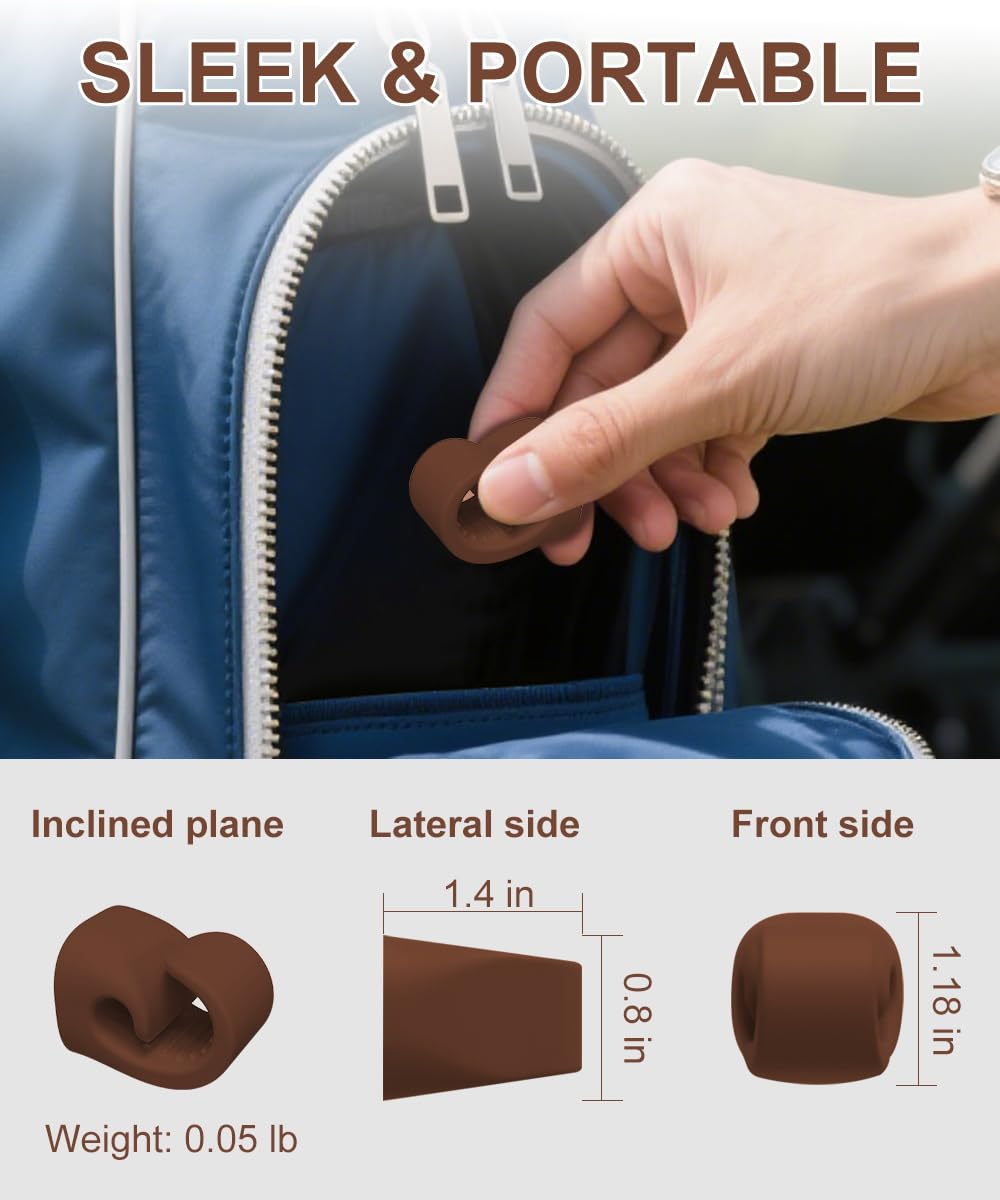 Magnetic Stogie Holder for Golf Cart,Universal Golf Cart Silicone Magnetic Holder Clip Mount Adjustable Fits 20 to 70 Ring Gauge Design, Attach to Metal & Stainless Steel Fits Golfing (Brown)