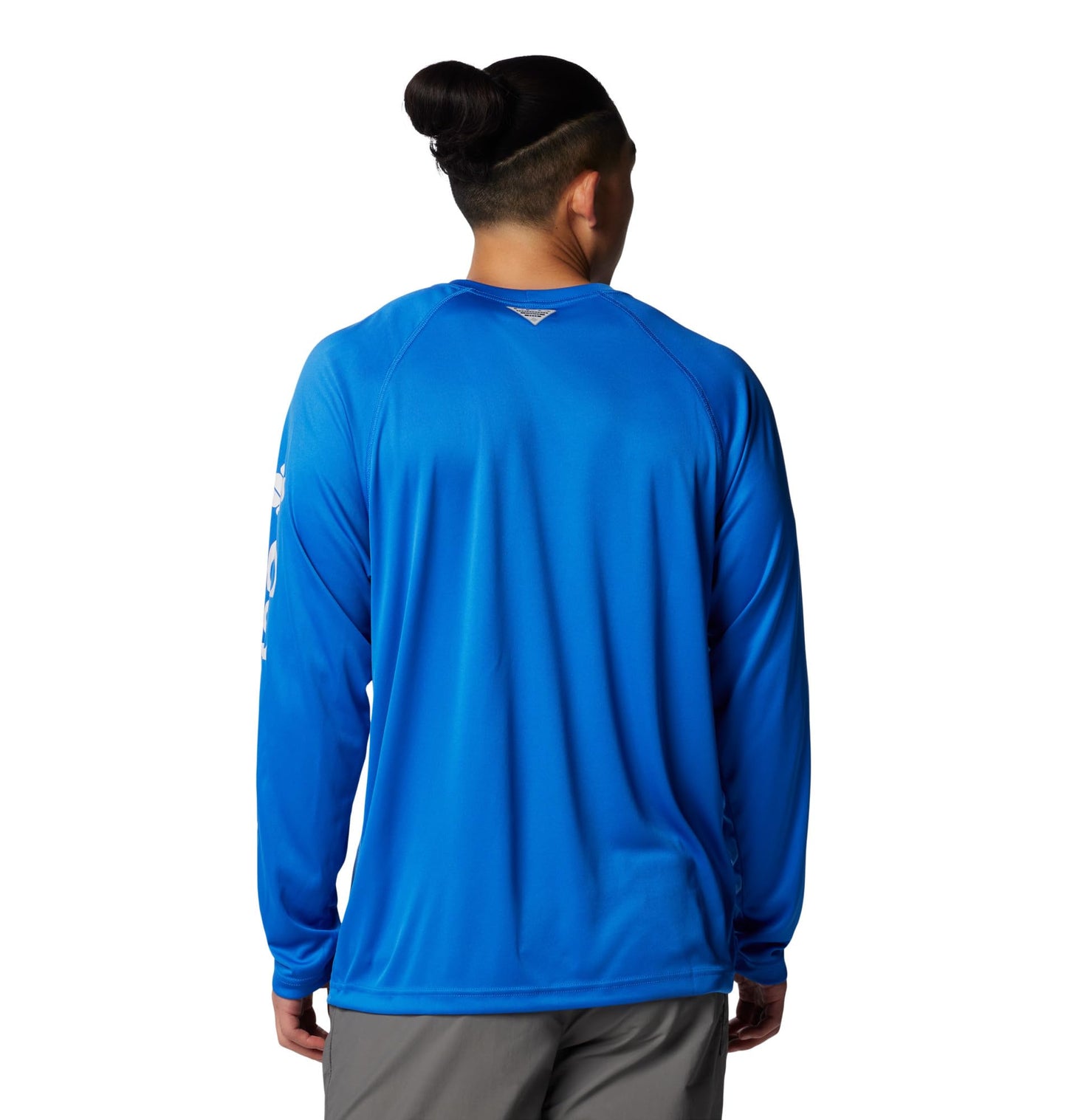 Columbia Men's PFG Terminal Tackle Long Sleeve Fishing Shirt, Vivid Blue/Cool Grey Logo, Medium