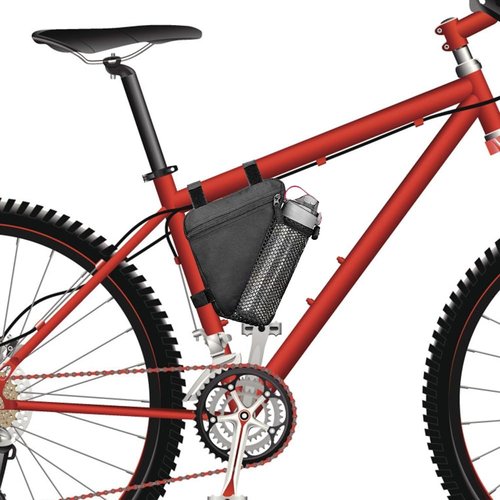 MiOYOOW Bike Triangle Frame Bag, Waterproof Bicycle Storage Bag with Water Bottle Mesh Pouch for Outdoor Cycling