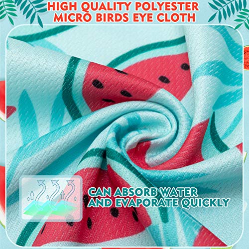 Cooling Dog Bandana Set - 4 Pack Watermelon Fruit Scarf - Large
