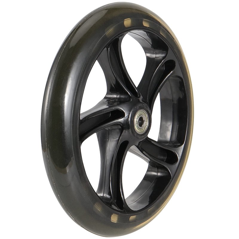 SEUNMUK 4 Pack 8 Inch /200mm Scooter Replacement Wheels, Adult Teen Kick Scooter Wheel Solid Replacement Wheels Set with ABEC-11 Bearings for Most Push Kick Scooters, Black